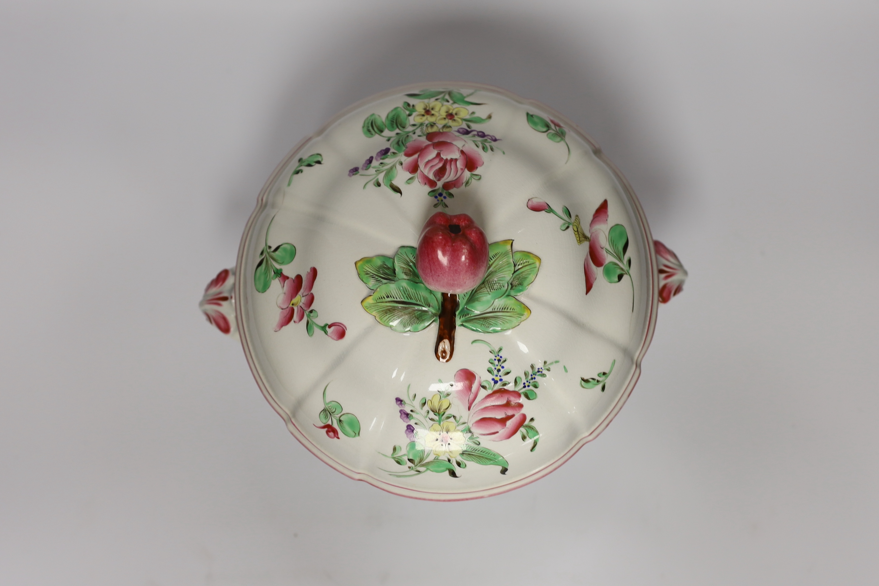 A group of floral ceramics comprising Spode, Limoges and Hammersley, largest 29cm wide